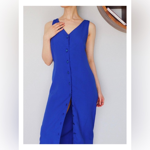 Vintage Button Front Dress - Picture 1 of 4